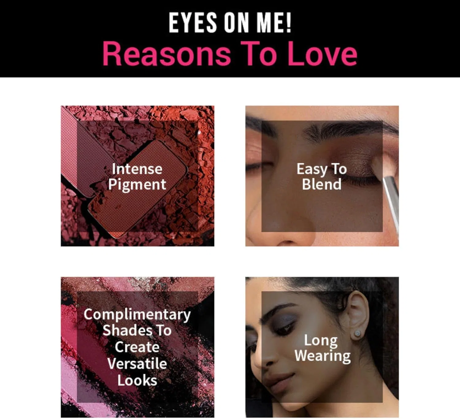 Палетка теней для век 10-в-1 Fantasy Nykaa Cosmetics 1 шт., интенсивный цвет — фото 3