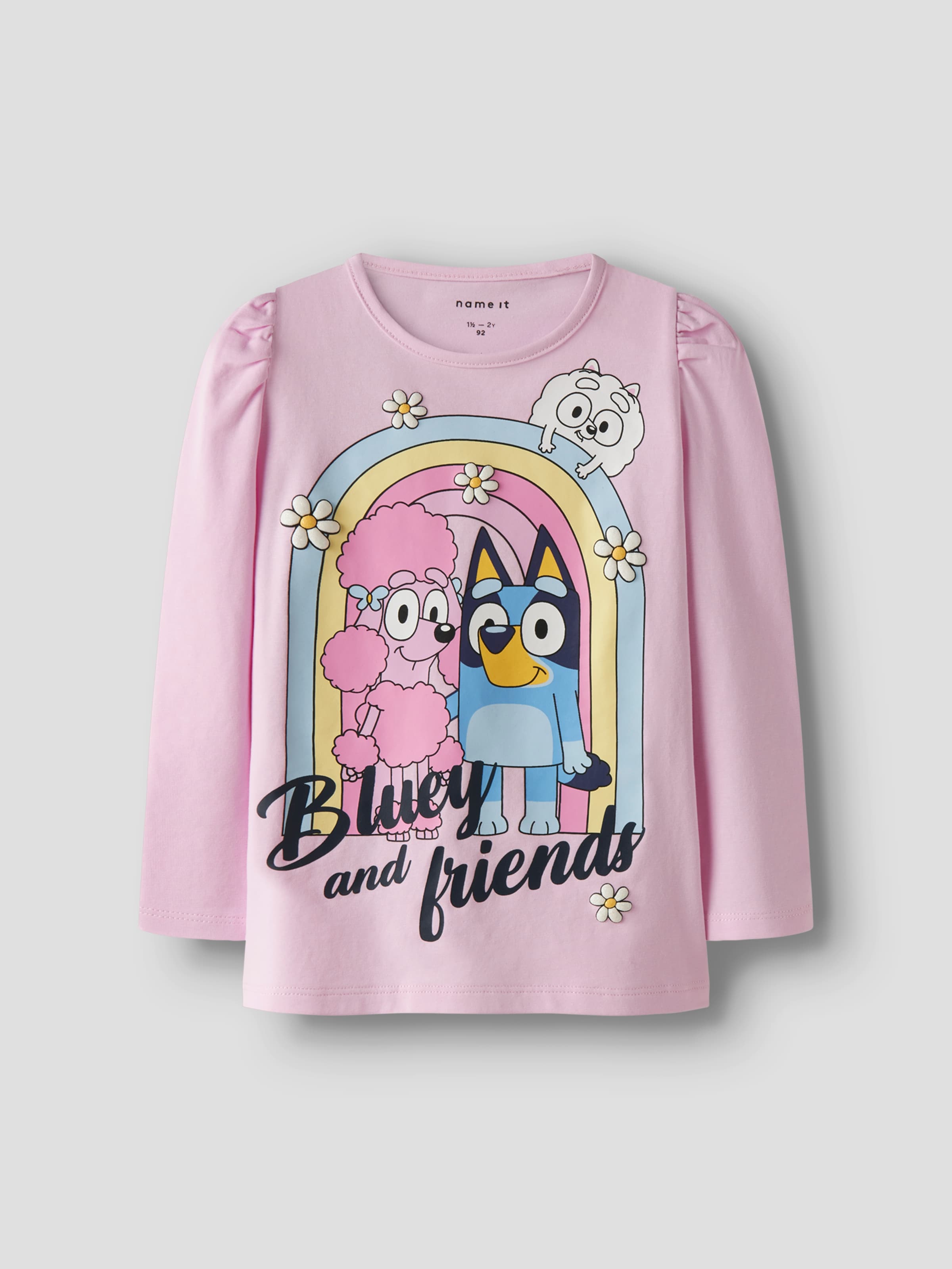 NAME IT Лонгслив 'NMFJESSIE BLUEY' в цвете розовый, светло-розовый — фото 3