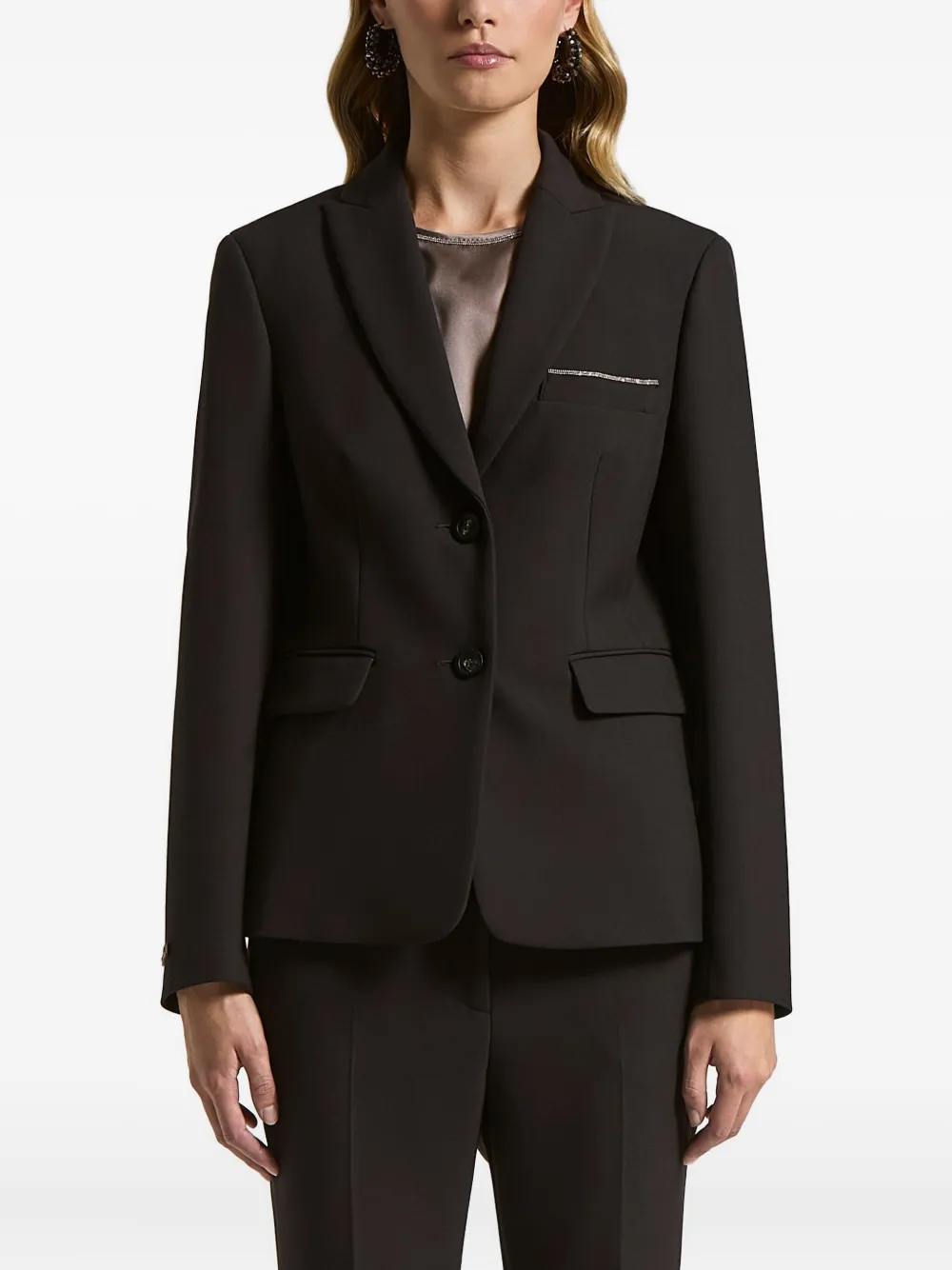 

Однобортный пиджак Peserico, коричневый