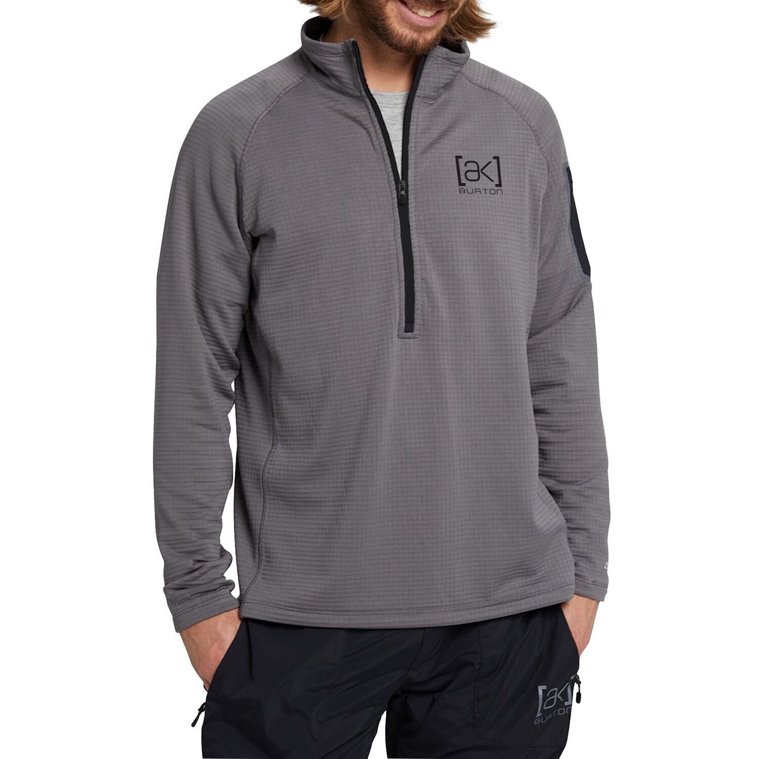 

Толстовка Burton AK Helium Grid Half-Zip, цвет Castlerock
