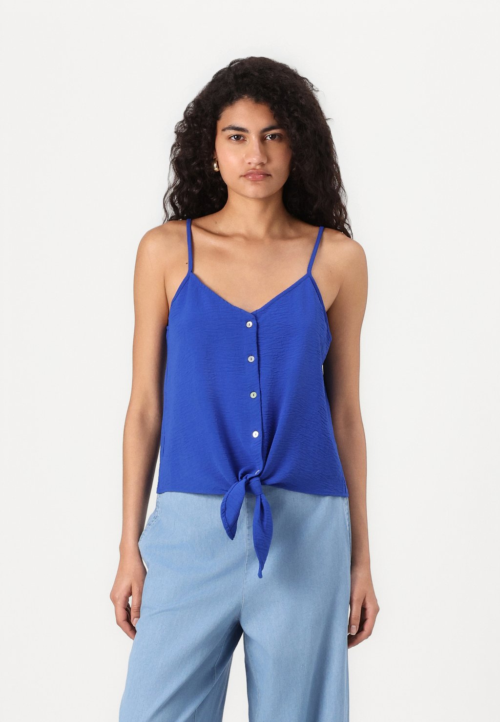 

Блуза ONLMETTE STRAP BUTTON - Top ONLY, синий