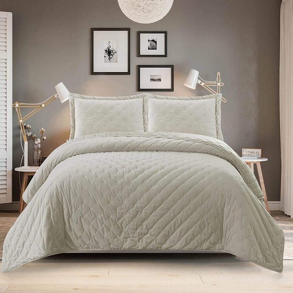 

Комплект бархатного покрывала/одеяла — пушистый Egyptian Linens, бежевый