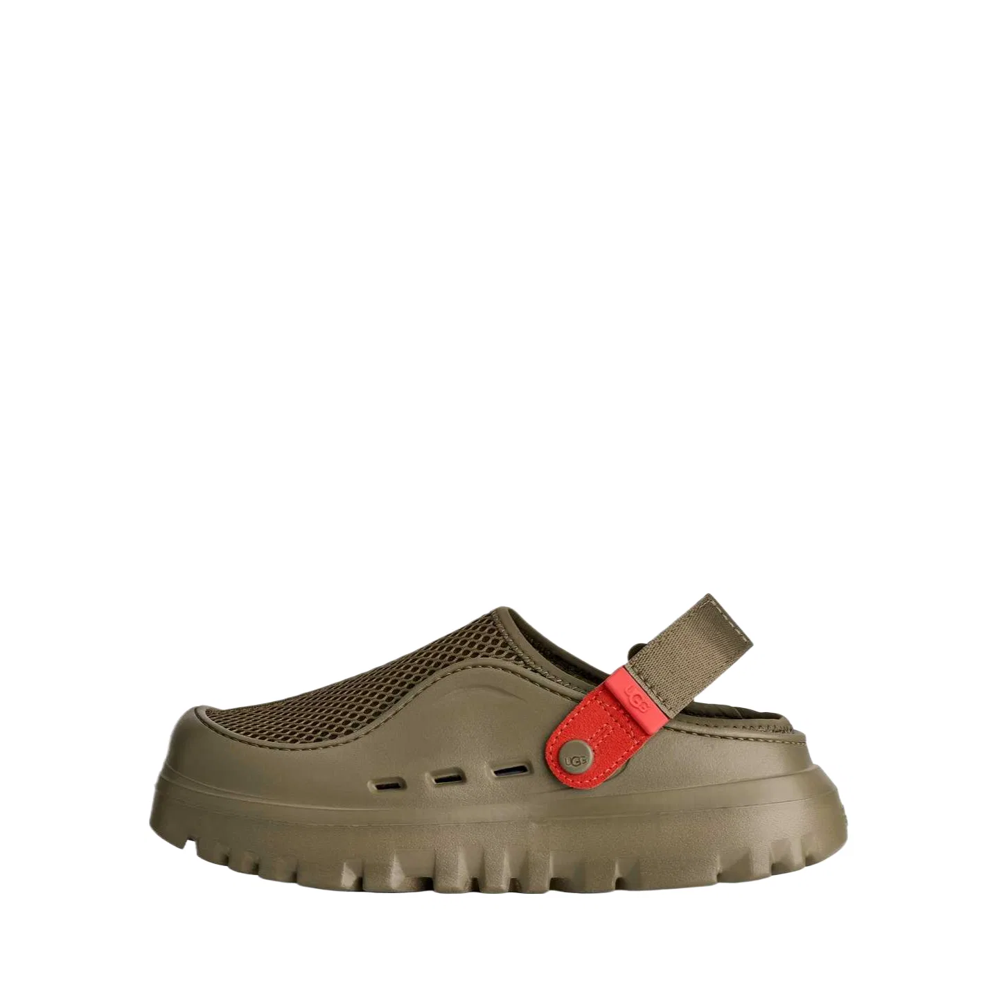 Закрытые тапочки UGG Burnt Olive/Pepper Red