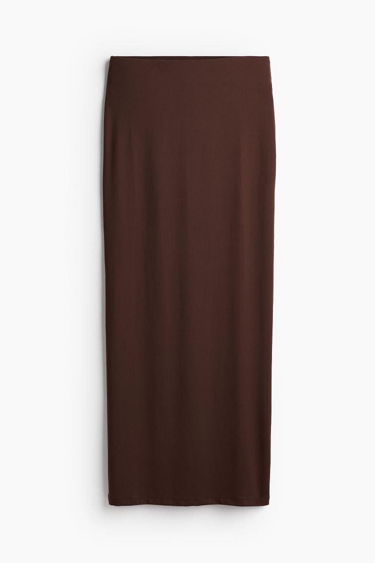 

Юбка макси из микрофибры H&M, коричневый