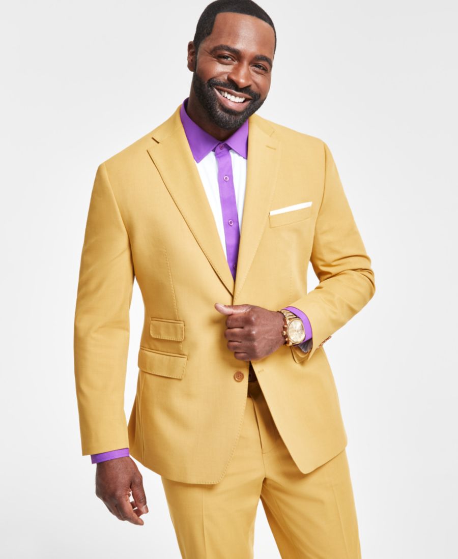 

Мужской классический однотонный пиджак для костюма Tayion Collection, Tan