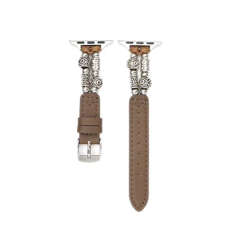 

Футболка с ремешком Совместимость с Apple Тибетское серебро Материал CHENSONG, Коричневый