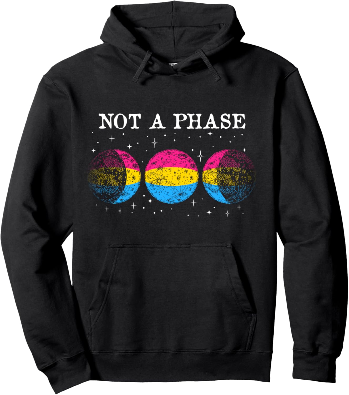 

Забавная толстовка с изображением флага пансексуальной гордости Not A Phase Pansexual Pride Apparel Co., Ltd., черный
