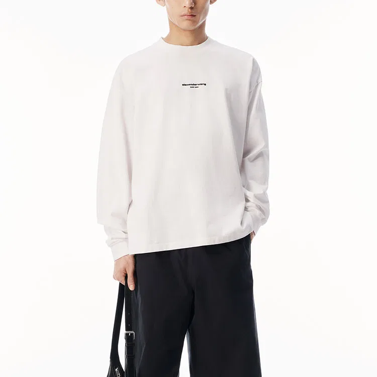 Футболка Alexander Wang с круглым вырезом белая — фото 3