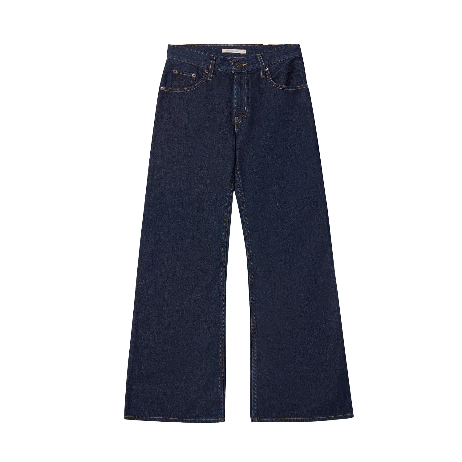 Levis Джинсы женские темно-синие умеренно расклешенные