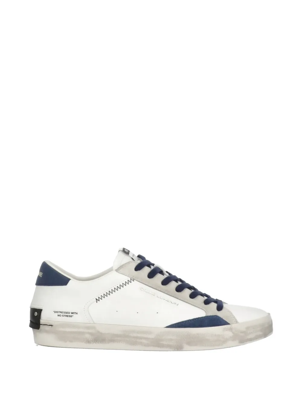 

Кеды в стиле «дистресс» / потертые кеды Crime London, белый