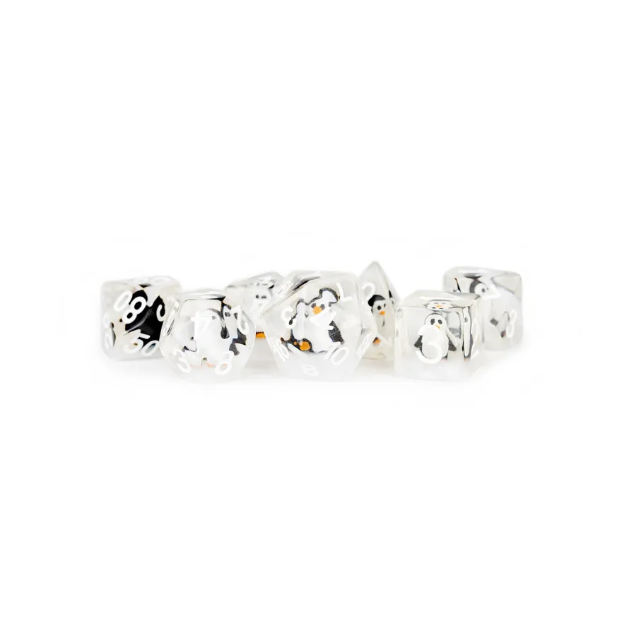 

Поли Сет Пингвин (7), Resin Dice - Assorted (Metallic Dice Games)