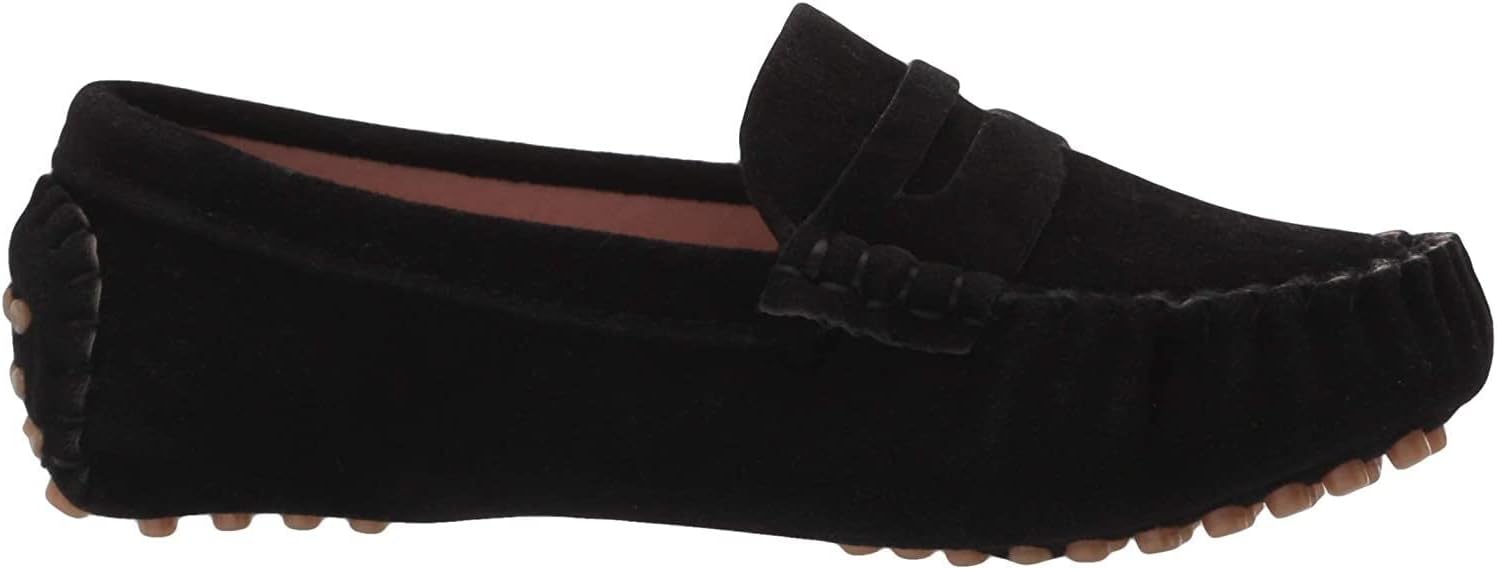 Детские мокасины Battle Men Penny Loafers с квадратным носком, прострочкой, из искусственной замши, черный — фото 3