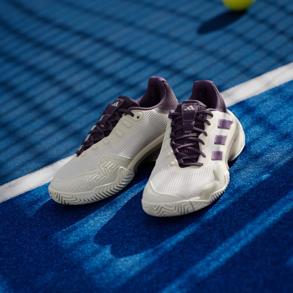 Кроссовки Adidas Barricade 13 Tennis Shoes, цвет Core White/Powder Plum/Aurora Plum — фото 4