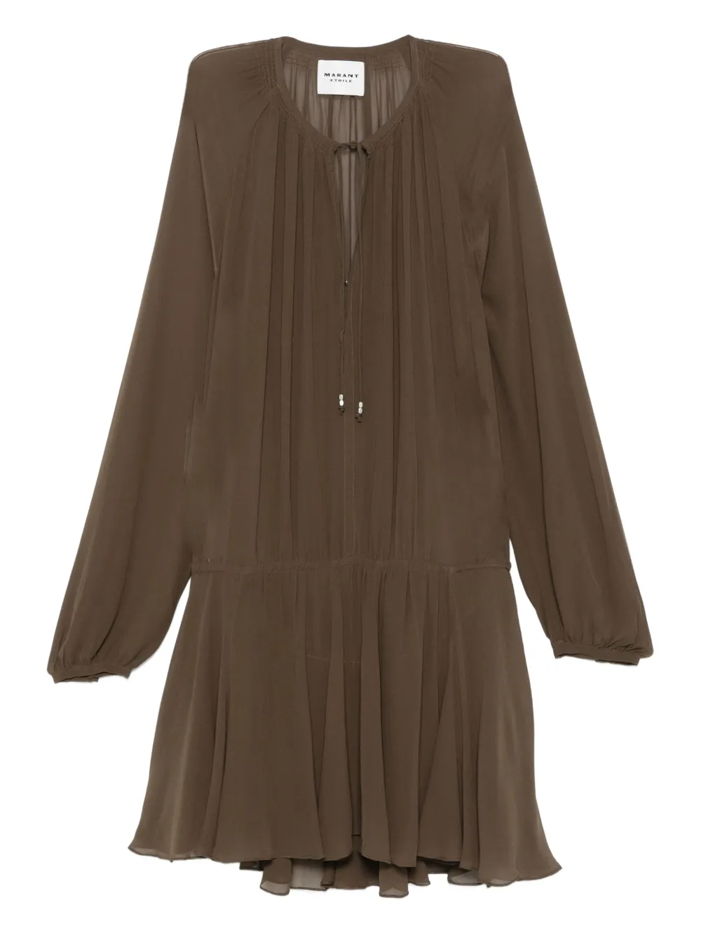 

Плиссированное платье с кулиской MARANT ÉTOILE, зеленый