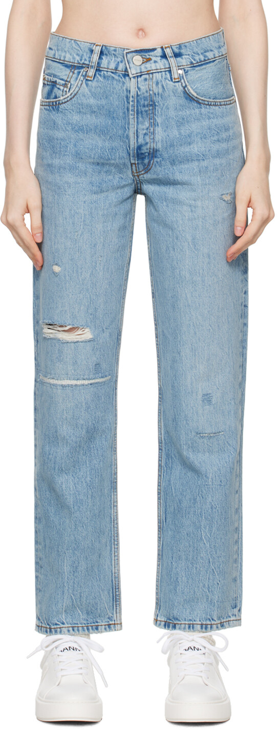 

Синие джинсы Бенсон ANINE BING, Washed blue