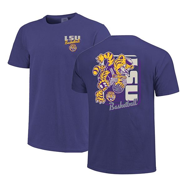 

Мужская фиолетовая футболка LSU Tigers Comfort Colors Mascot Dunk Image One