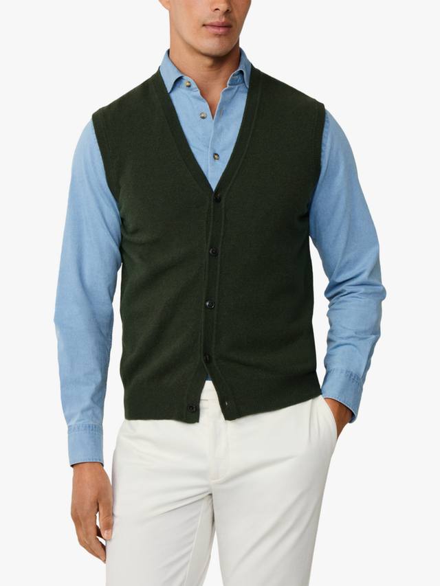 

Безрукавка V-образного выреза из кашемировой смеси Hackett London