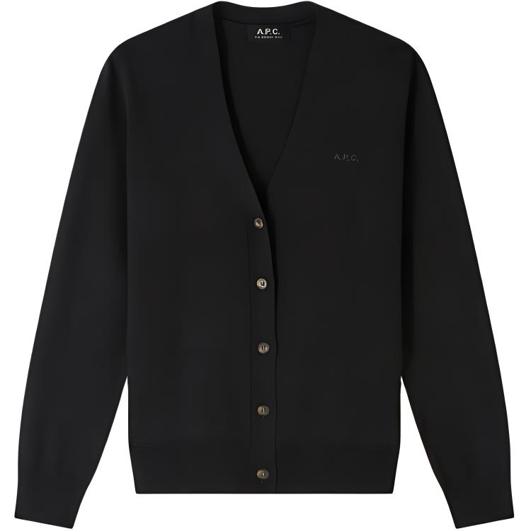 

Кардиган с вышитым логотипом A.P.C, черный