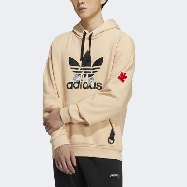 Толстовка originals vday uni sports printing logo pattern yellow Adidas, желтый — фото 3