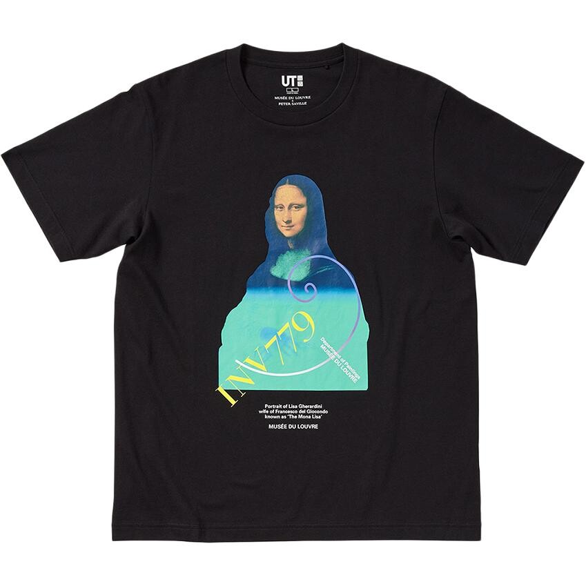 

Футболка с логотипом X Louvre, унисекс, черная Uniqlo, черный