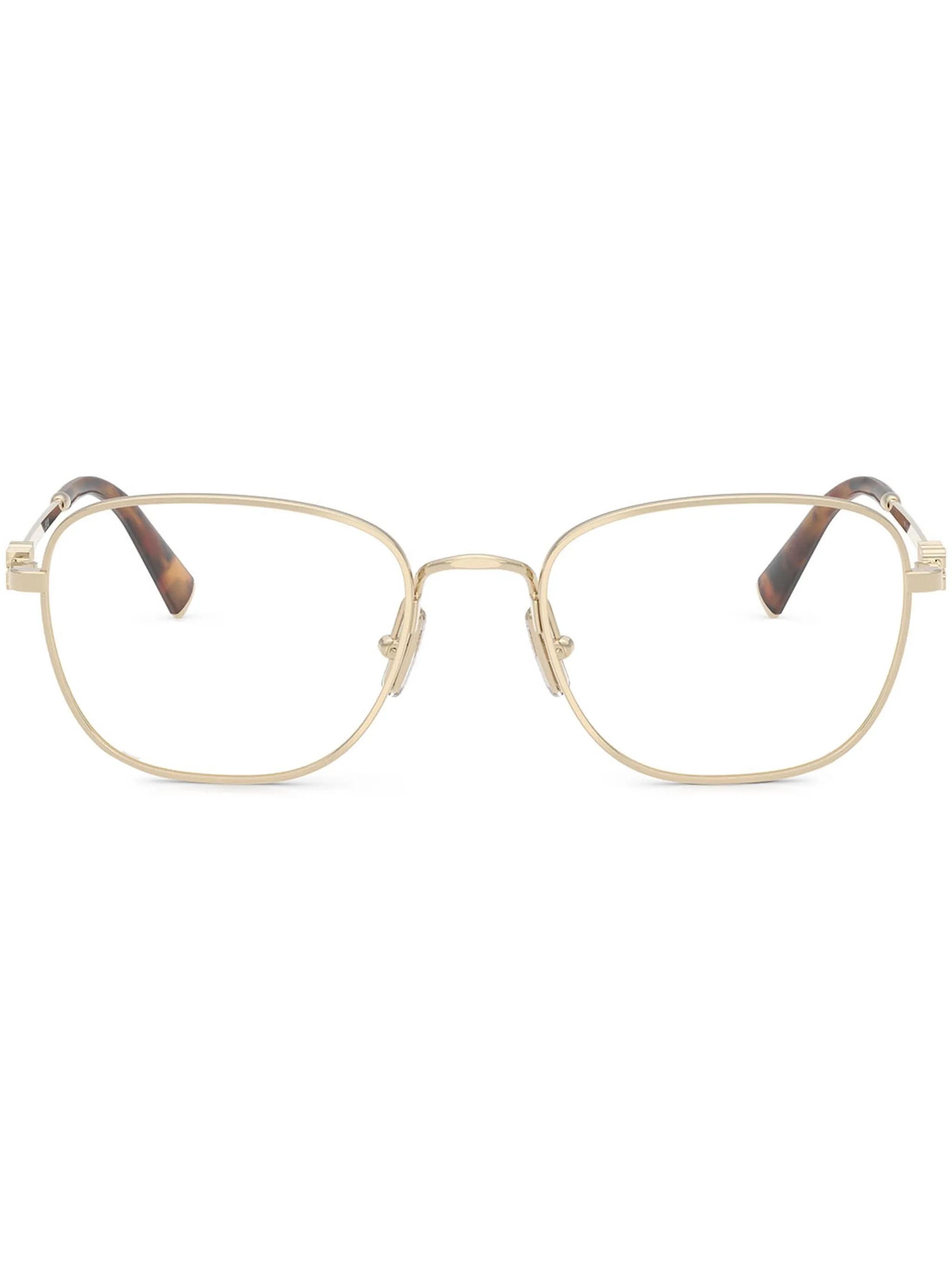 

Очки в прямоугольной оправе Miu Miu Eyewear, золотистый