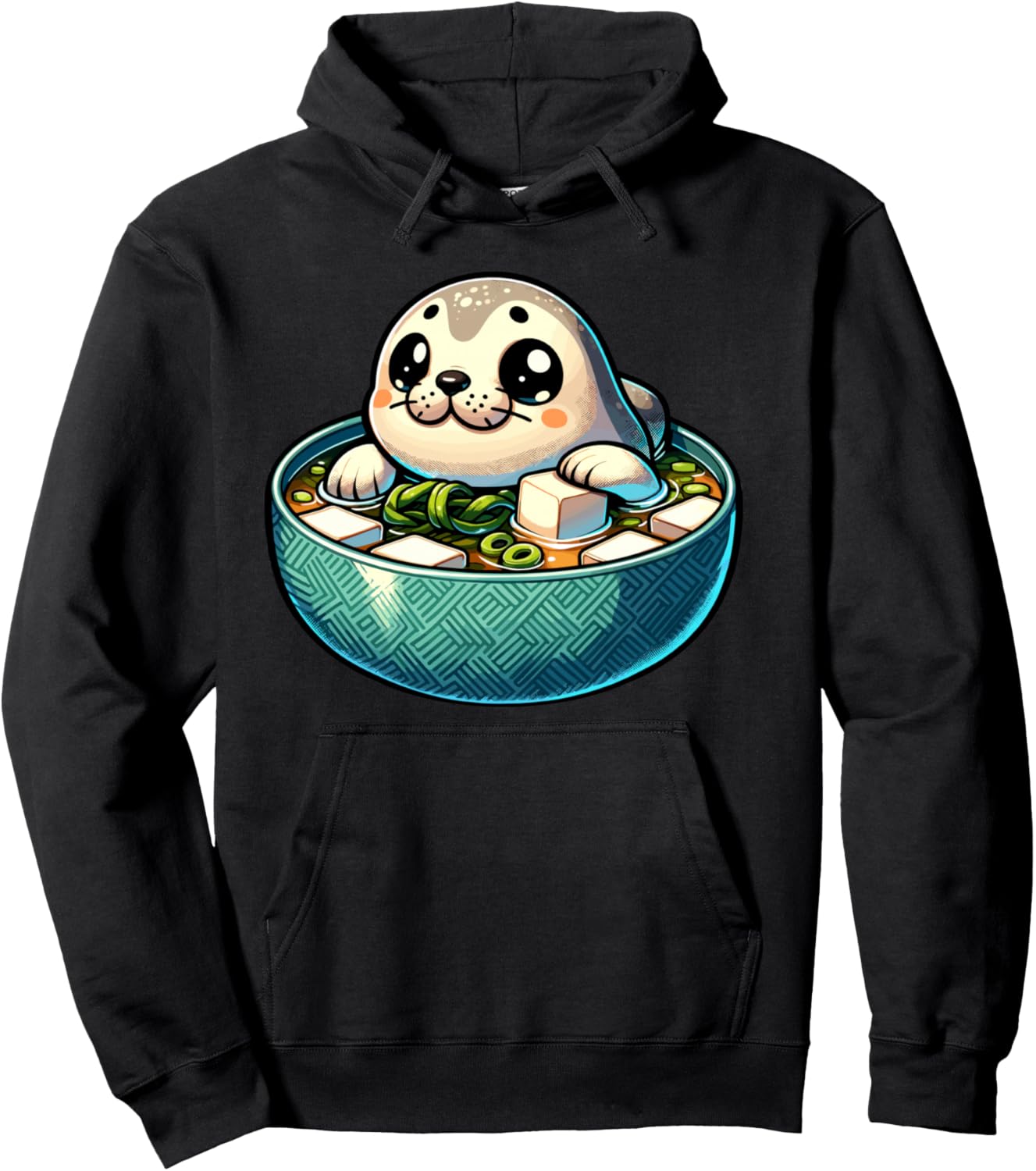 

Морские животные, морские обитатели, океан, мисо-суп, любитель наклеек, худи Seal Gifts, черный