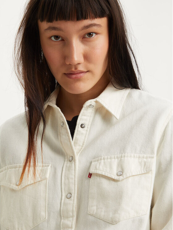 Рубашка стандартного кроя Levi's, экрю — фото 4