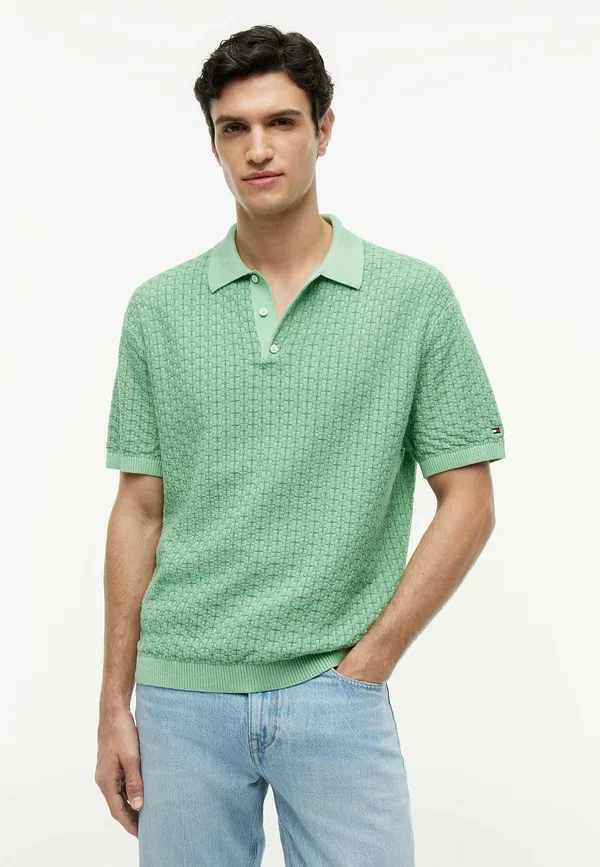 Футболка поло Tommy Hilfiger Gmd structure ss polo garment dyed, травяной