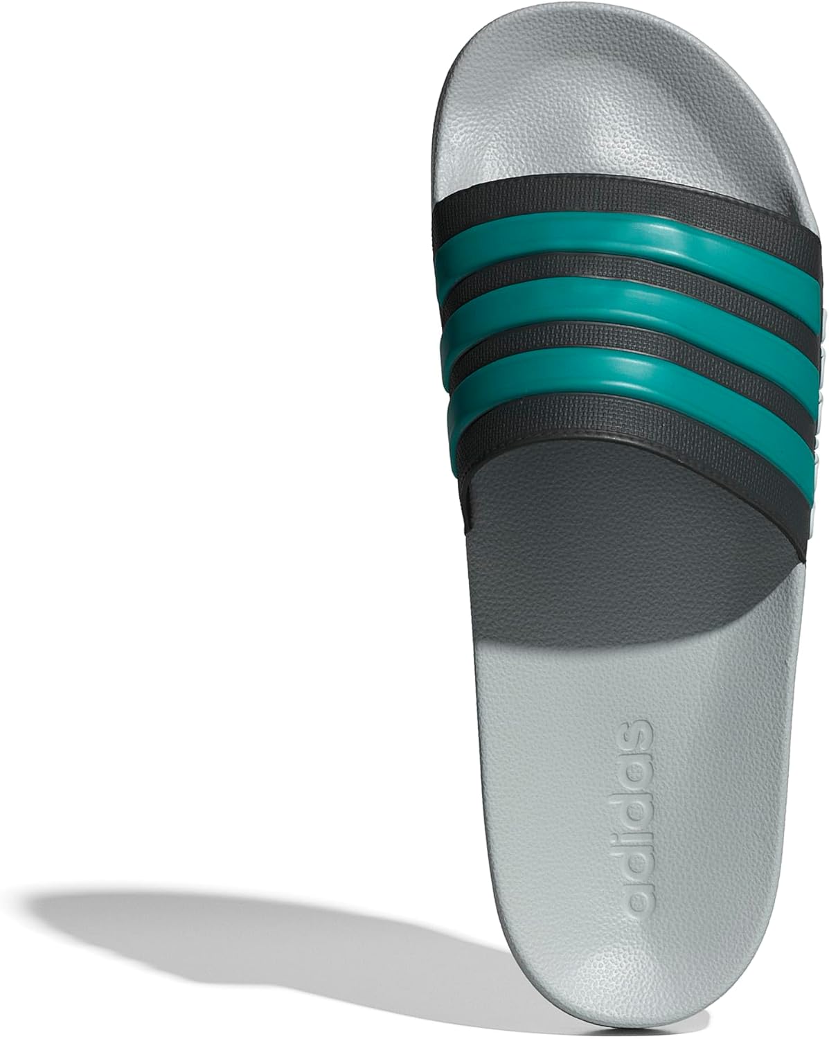 Сланцы для душа adidas Adilette для взрослых унисекс, черный/серый/бирюзовый — фото 2