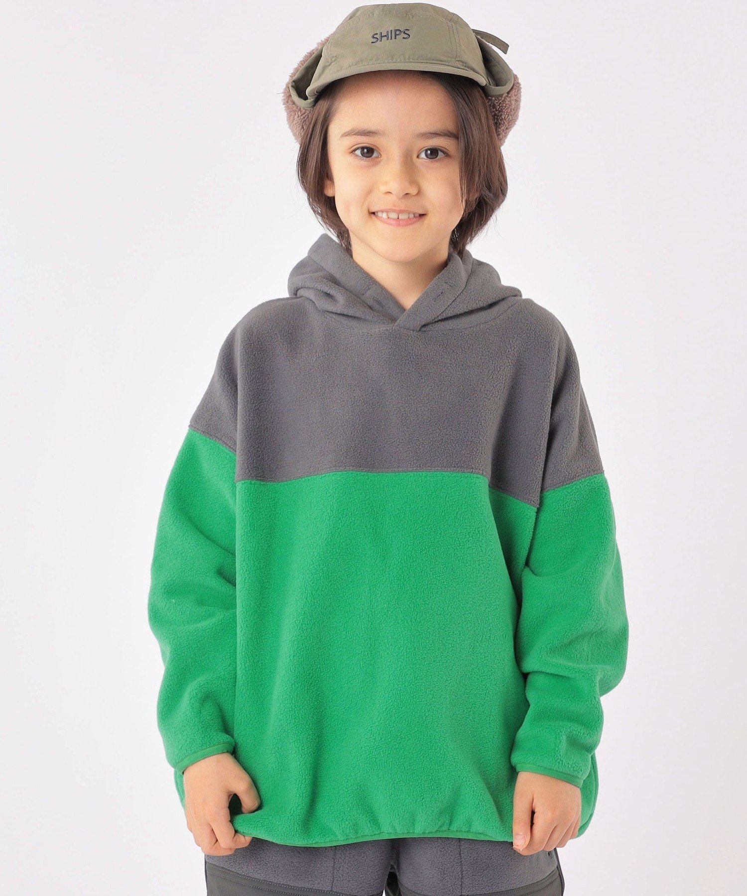 Детская флисовая толстовка с капюшоном для игр: 100–130 см SHIPS KIDS, Charcoal Gray — фото 2