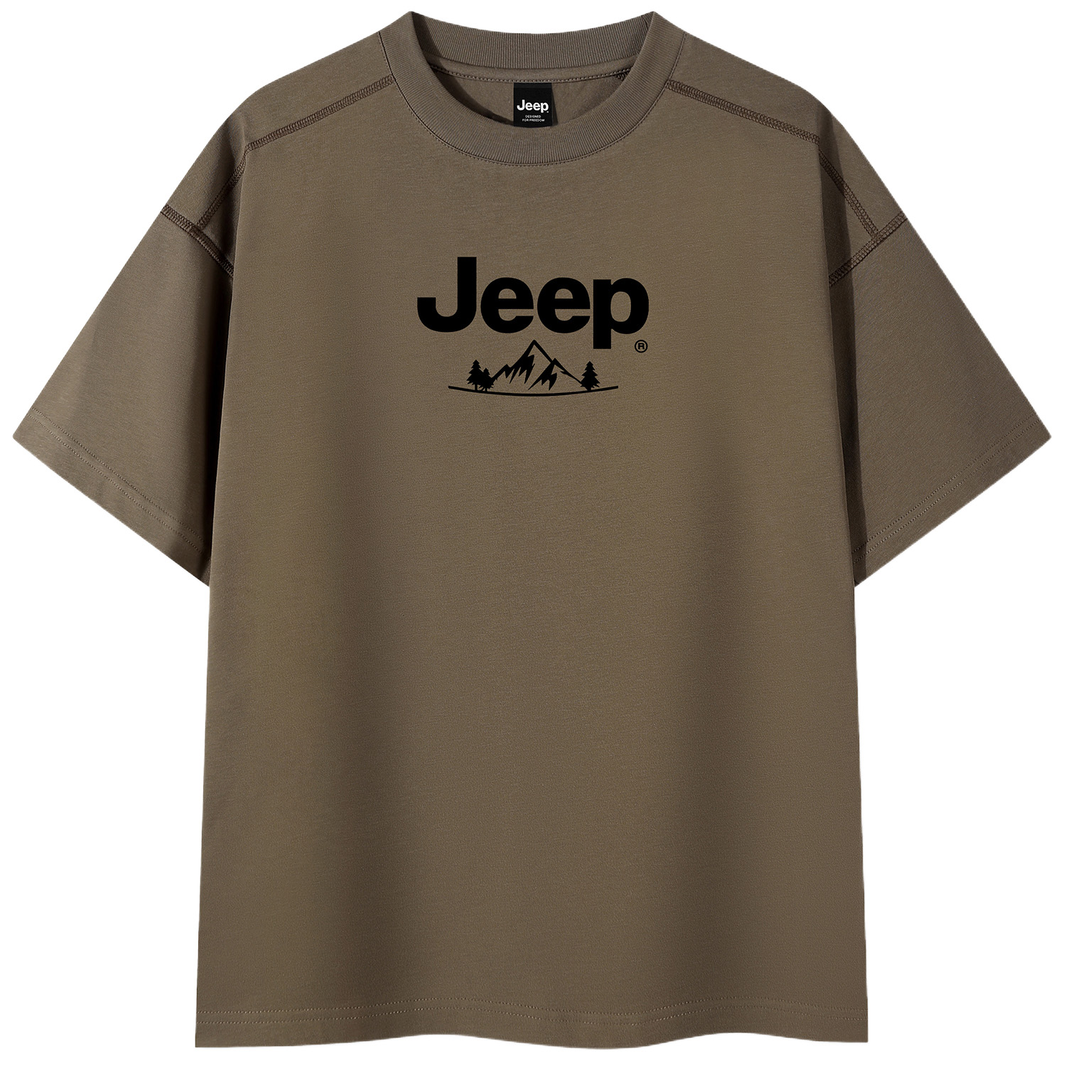

Футболка Unisex Crew Neck Moderate Straight Fit Jeep, золото коричневый