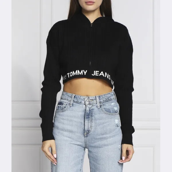 

Укороченная толстовка Tommy Hilfiger, черный