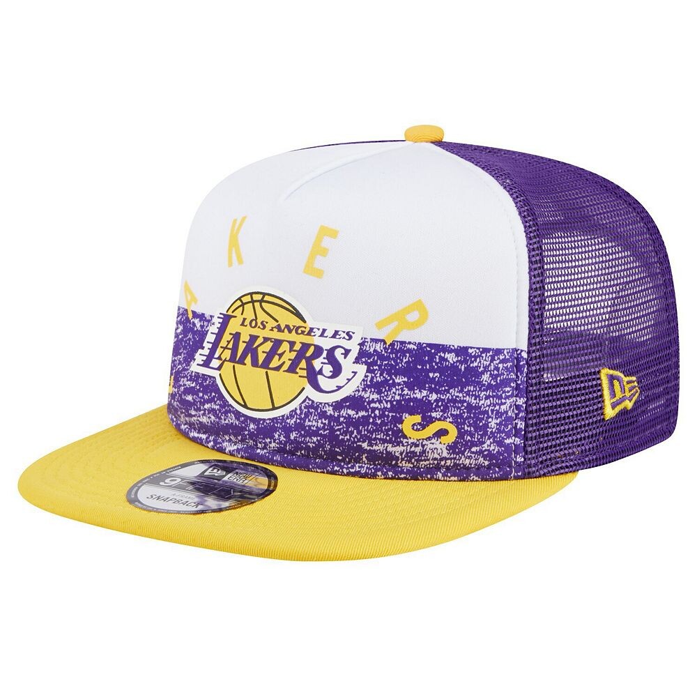 

Мужская кепка New Era Purple Los Angeles Lakers Arch A-Frame Trucker 9FIFTY Snapback, цвет Lak Purple