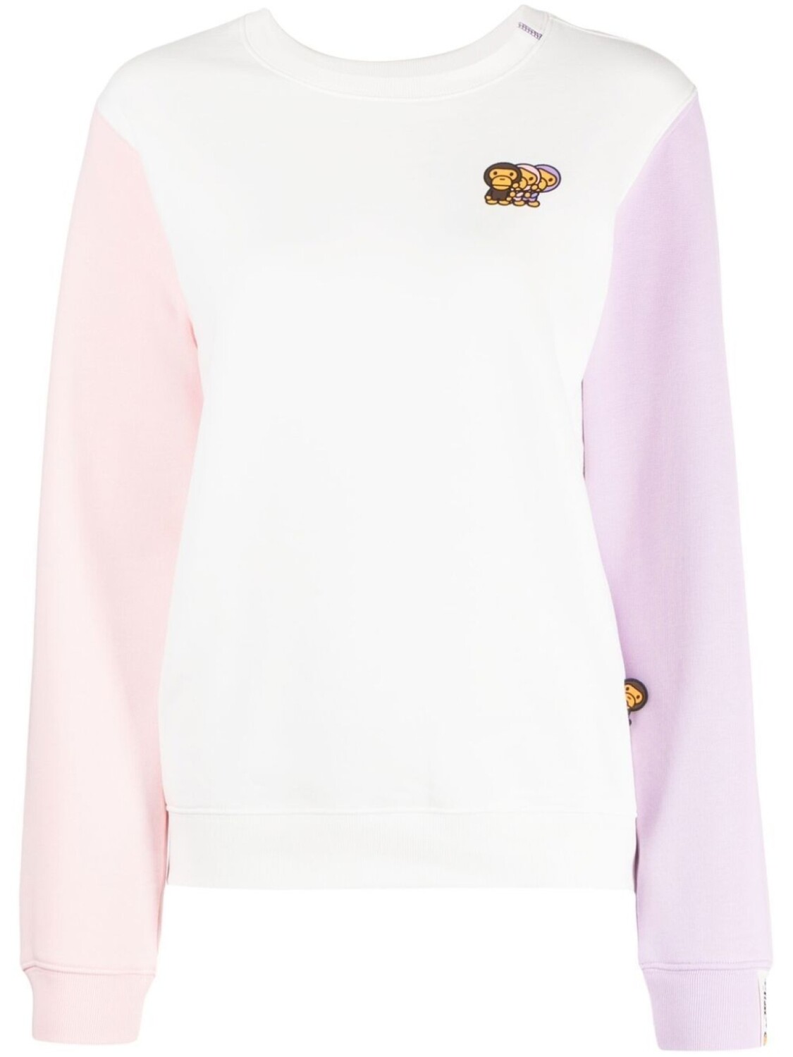 

Толстовка в стиле колор-блок с вышитым логотипом *BABY MILO STORE BY *A BATHING APE, белый