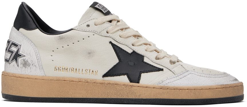 

Кроссовки Golden Goose Ball Star, белый/черный/бежевый