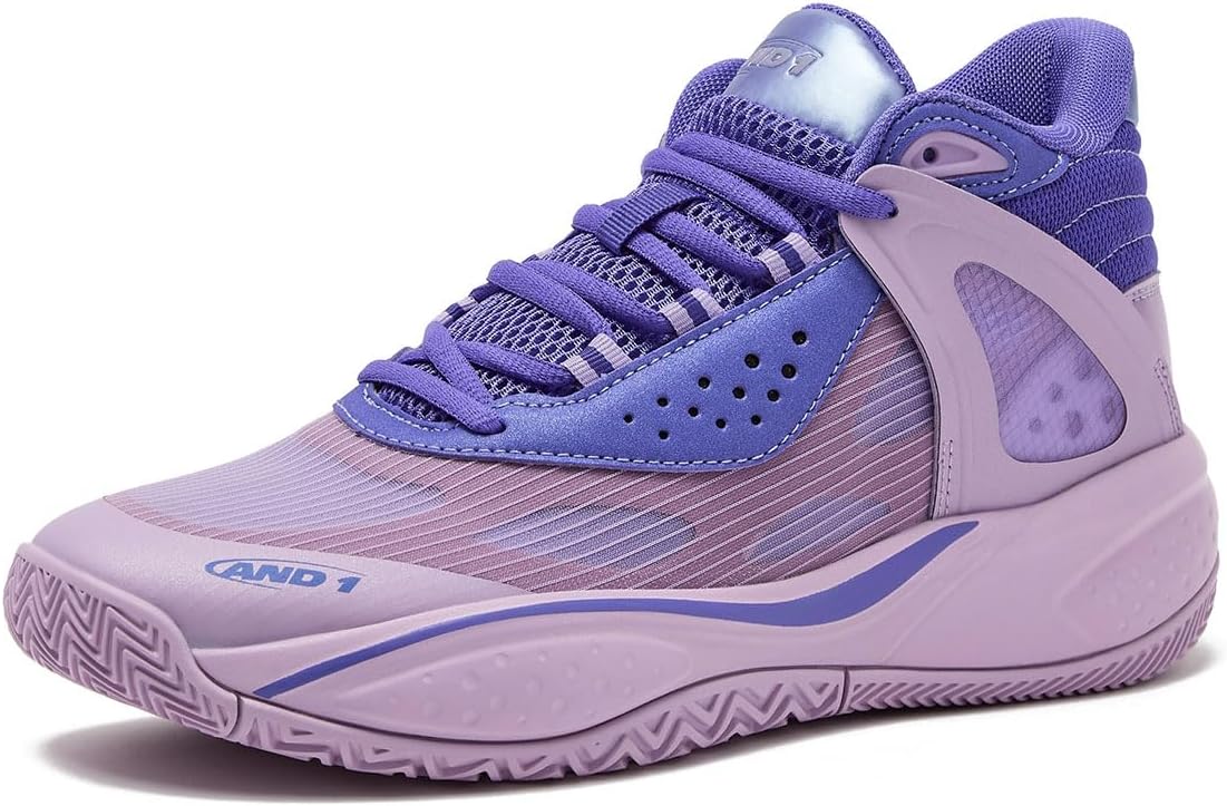 

Баскетбольные кроссовки AND1 для женщин и мужчин, высокие баскетбольные кроссовки для мужчин - женские баскетбольные кроссовки размером с 6 по 16, светло-фиолетовый