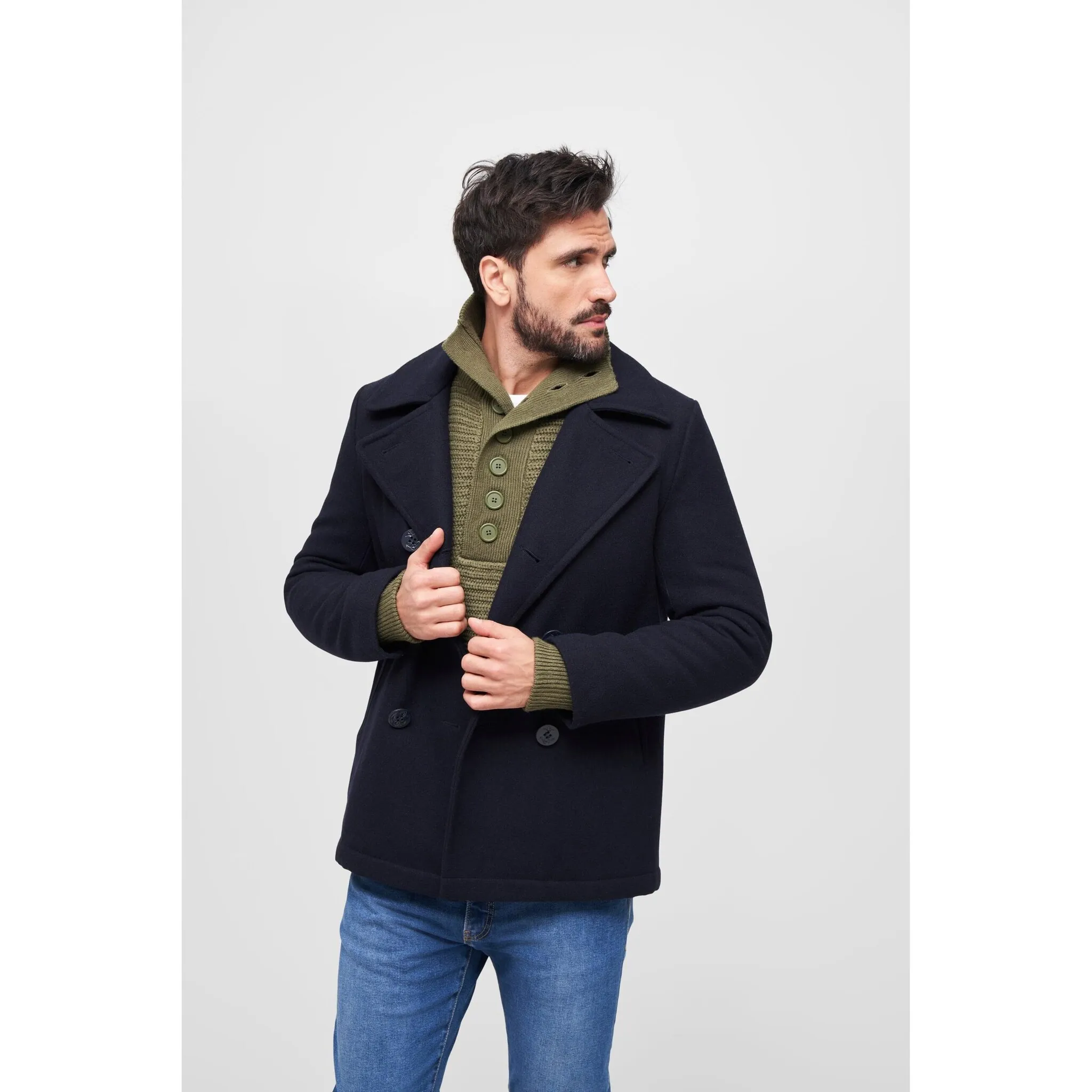 

Зимнее пальто Brandit " Brandit Men's Pea Coat", цвет морской волны