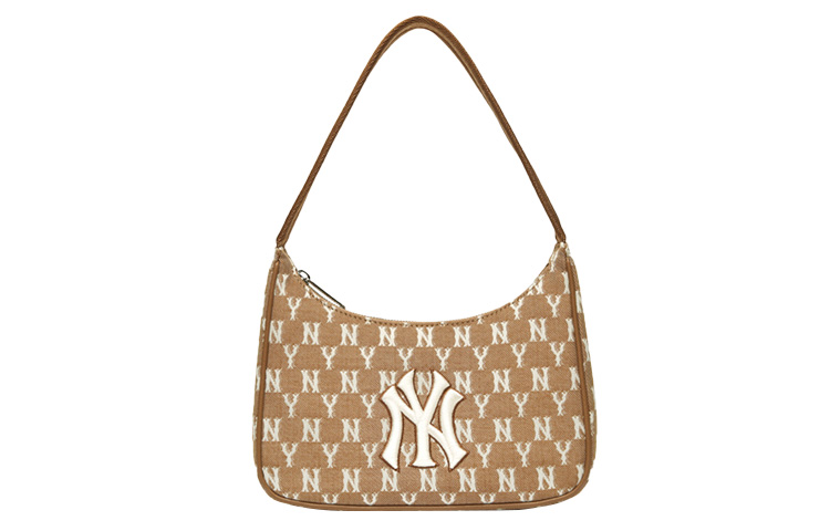 

Полиэстеровая сумка через плечо женская бежевая MLB