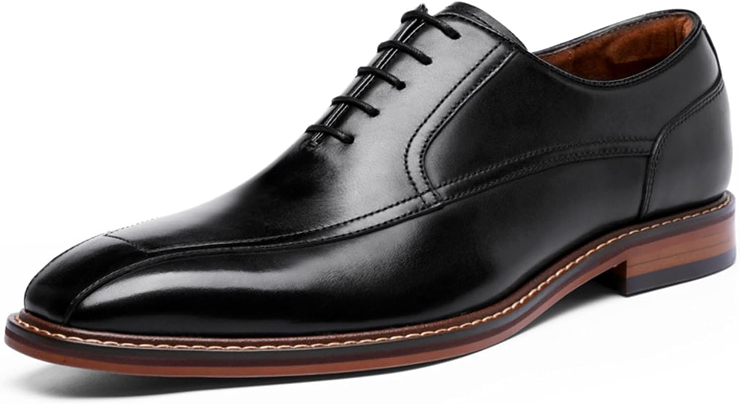 

Мужские премиальные туфли WKNBEU из натуральной кожи, смарт, с кожаной подкладкой и прочной подошвой, для офиса и свадеб, черные - US7/UK6/EU39