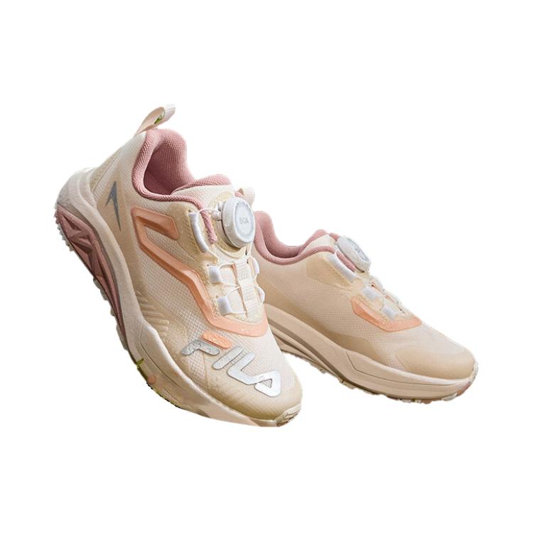 FILA KIDS Детские кроссовки с низким верхом, устойчивые к истиранию, бежево-розовые, для детей от 3 до 7 лет — фото 4