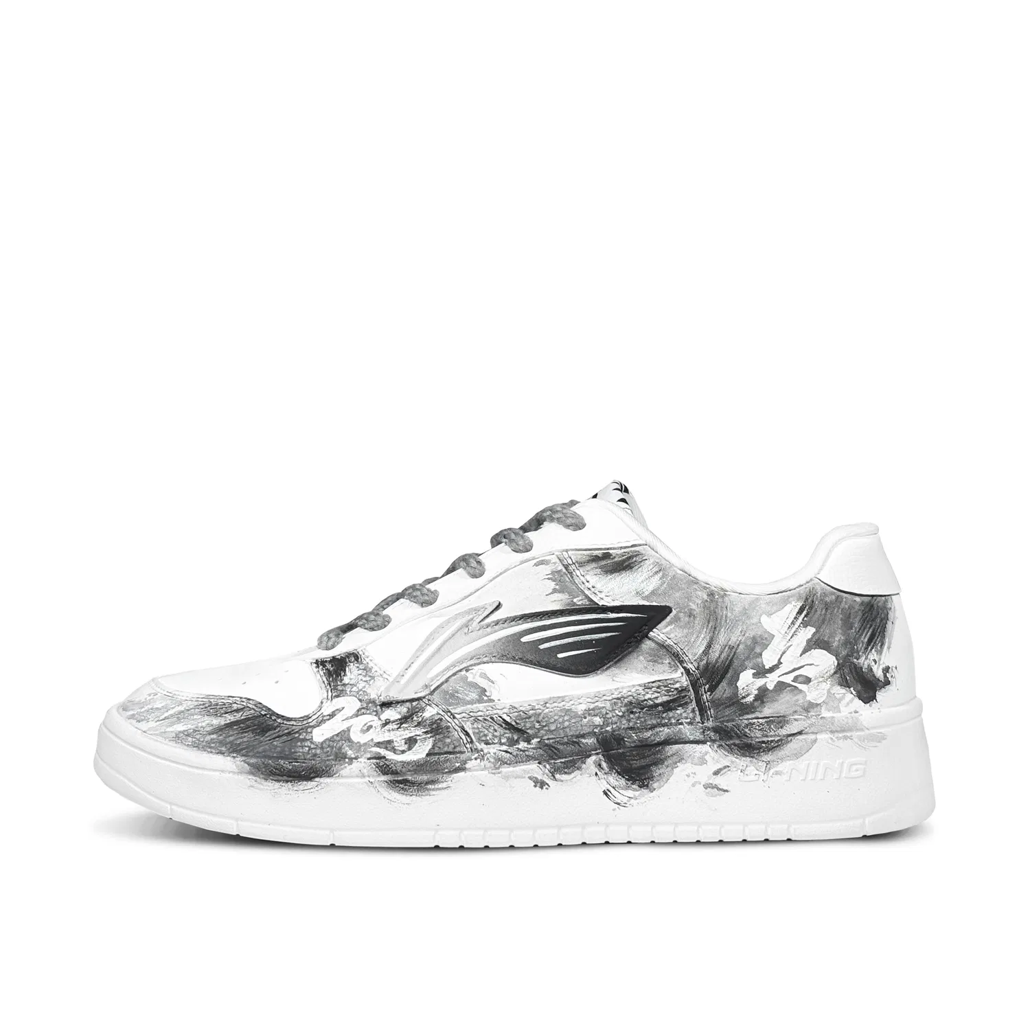 Кроссовки скейтбордические с принтом Li-Ning Black White