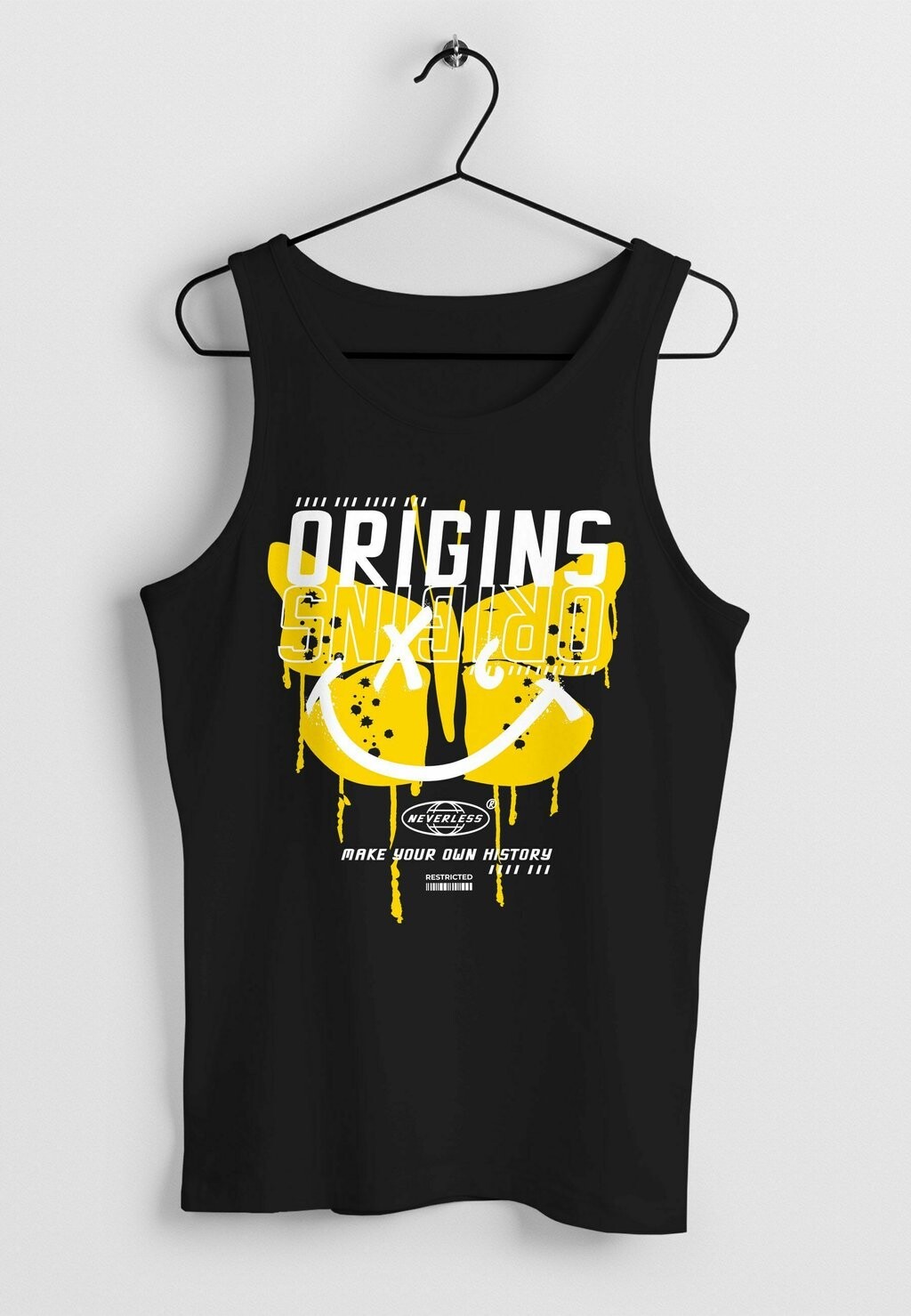 

Топ TANK AUFDRUCK SCHMETTERLING SMILE MAKE YOUR Neverless, цвет Mottled Black