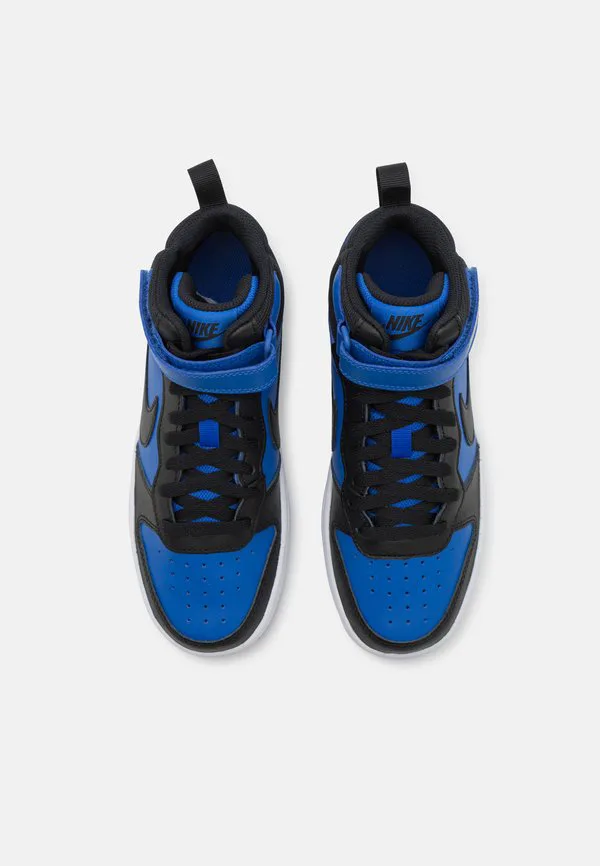 Court borough mid 2 унисекс высокие кроссовки Nike Sportswear, Game Royal/Black-White — фото 4