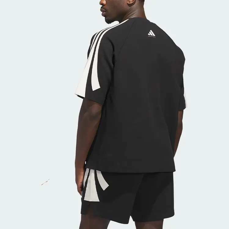 Баскетбольный свитшот футболка unisex Adidas, черный — фото 3