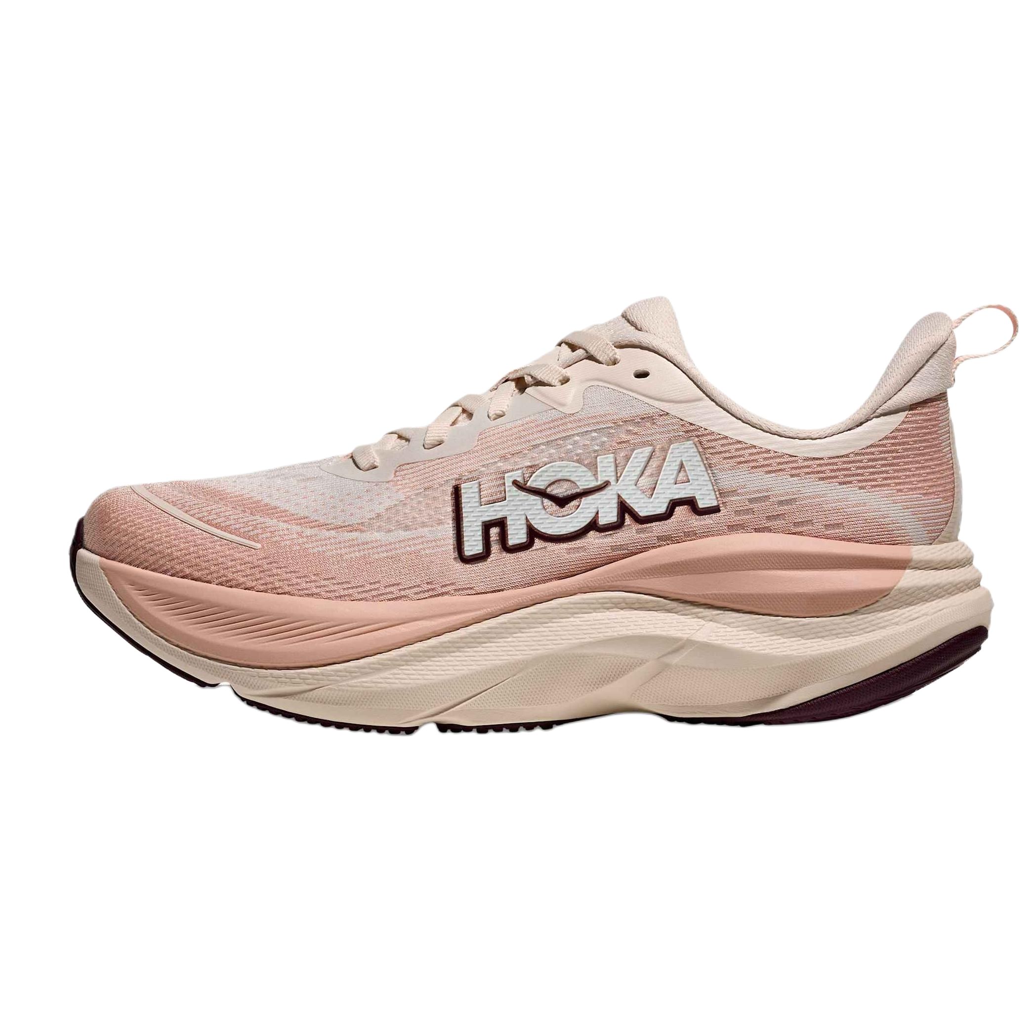 

HOKA ONE ONE SKYFLOW устойчивые к истиранию поддерживающие светоотражающие беговые кроссовки для женщин Pink Beige