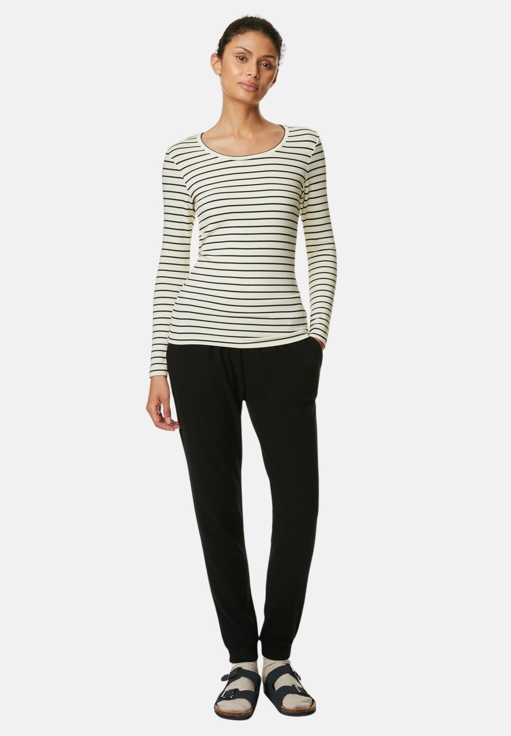 

Майка/рубашка THERMAL HEATGEN STRIPE Marks & Spencer, цвет cream mix