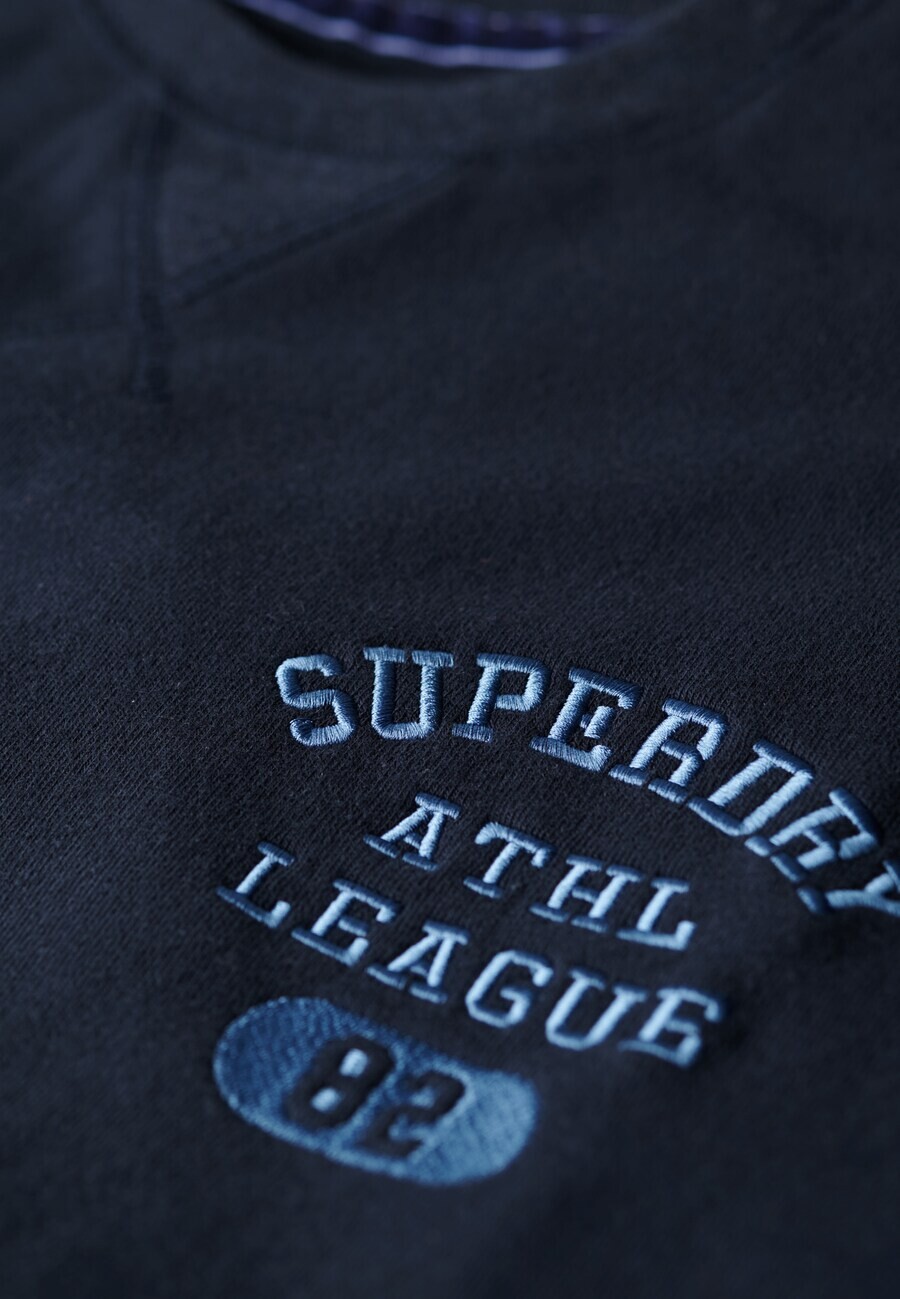 Свитер Superdry Sweatshirt Athletic, цвет marine blue/dark blue — фото 4