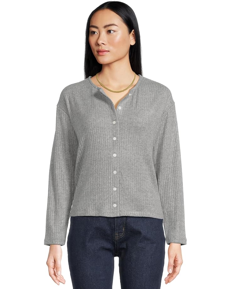 

Свитер Madewell Crew Neck Cardigan Cozy Rib, цвет Heather Grey