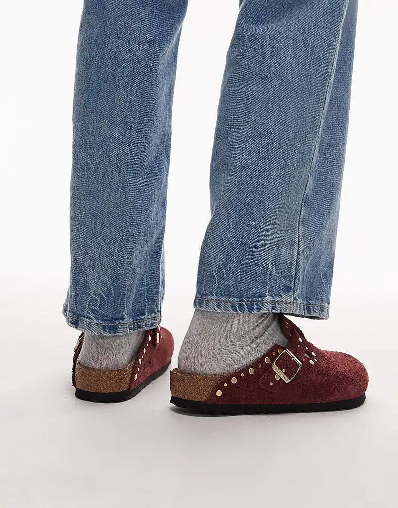 Сабо Birkenstock Boston Rivet в цвете зинфандель — фото 3