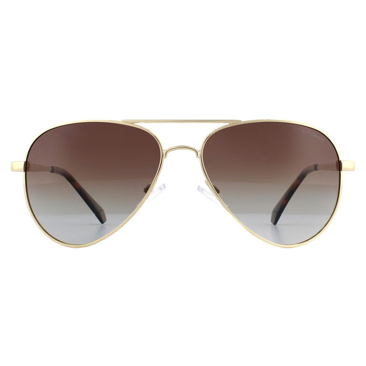 

Поляризованные солнцезащитные очки Aviator золотисто-коричневого цвета с градиентом Polaroid, золото